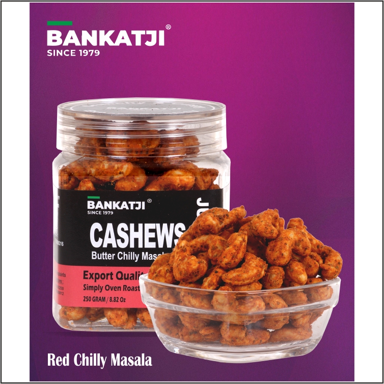 Oven Roasted Butter Chilly Red Chilly Cashew Gm Bankatji